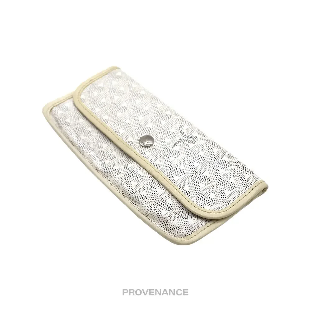 🔴 Goyard St. Louis Pouch Wallet - White Goyardine